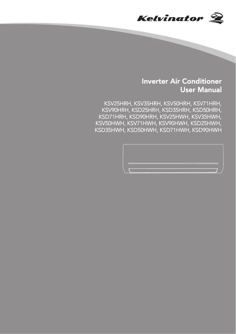 Page n°1 - Manuel utilisateur Kelvinator KSV25HWH