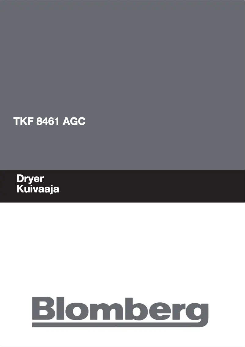 Image de la première page du manuel de l'appareil TKF 8461 AGC
