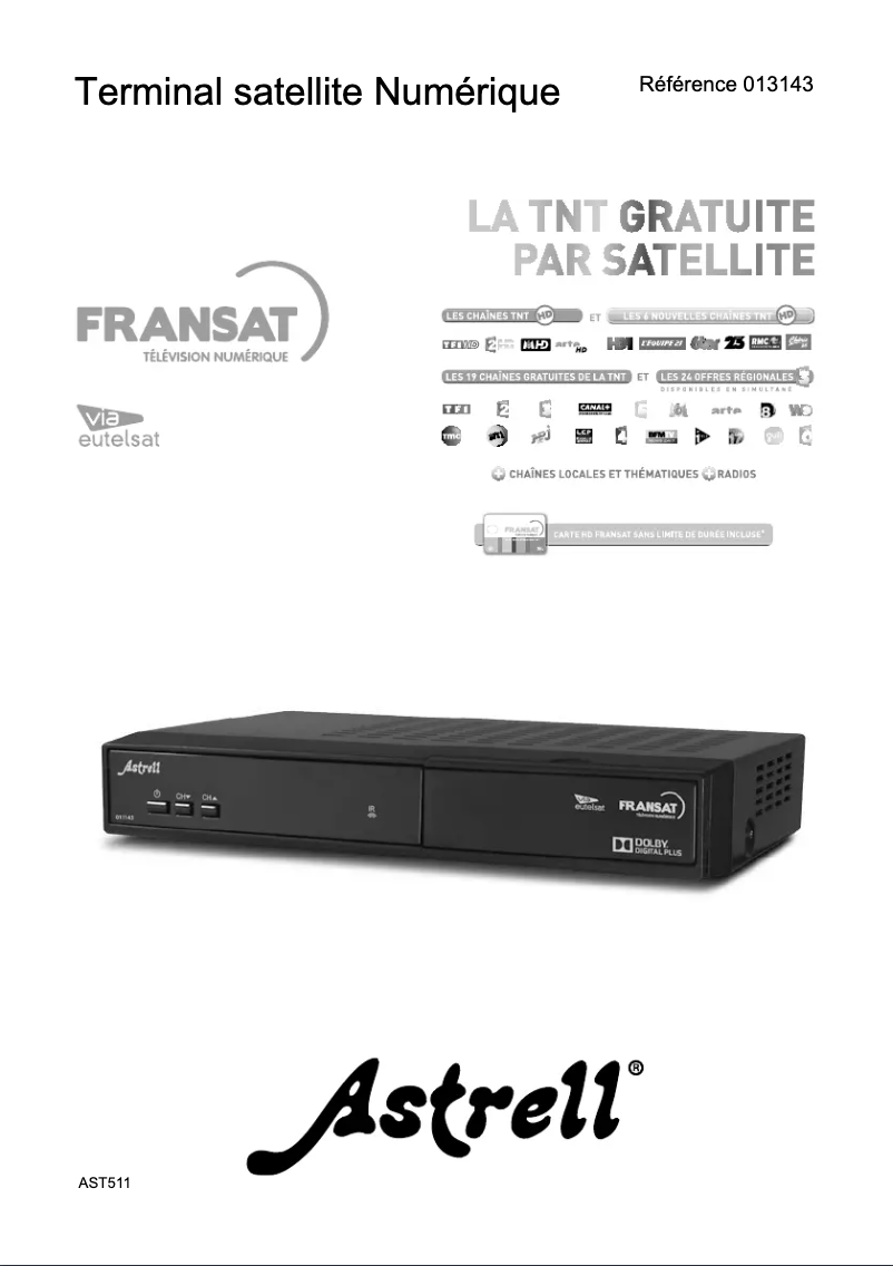 Page n°1 - Manuel utilisateur Astrell AST511 013143