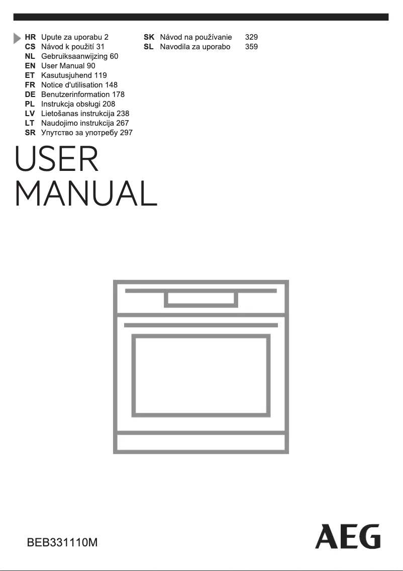 Page 1 de la notice Manuel utilisateur AEG BEB331110M
