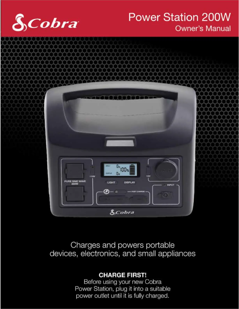 Page 1 de la notice Manuel utilisateur Cobra Power Station 200W