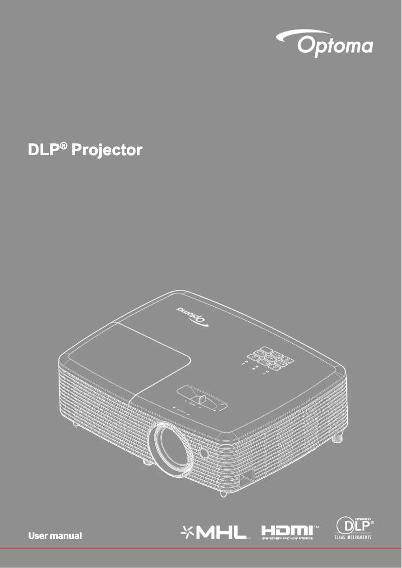 Page 1 de la notice Manuel utilisateur Optoma DX349