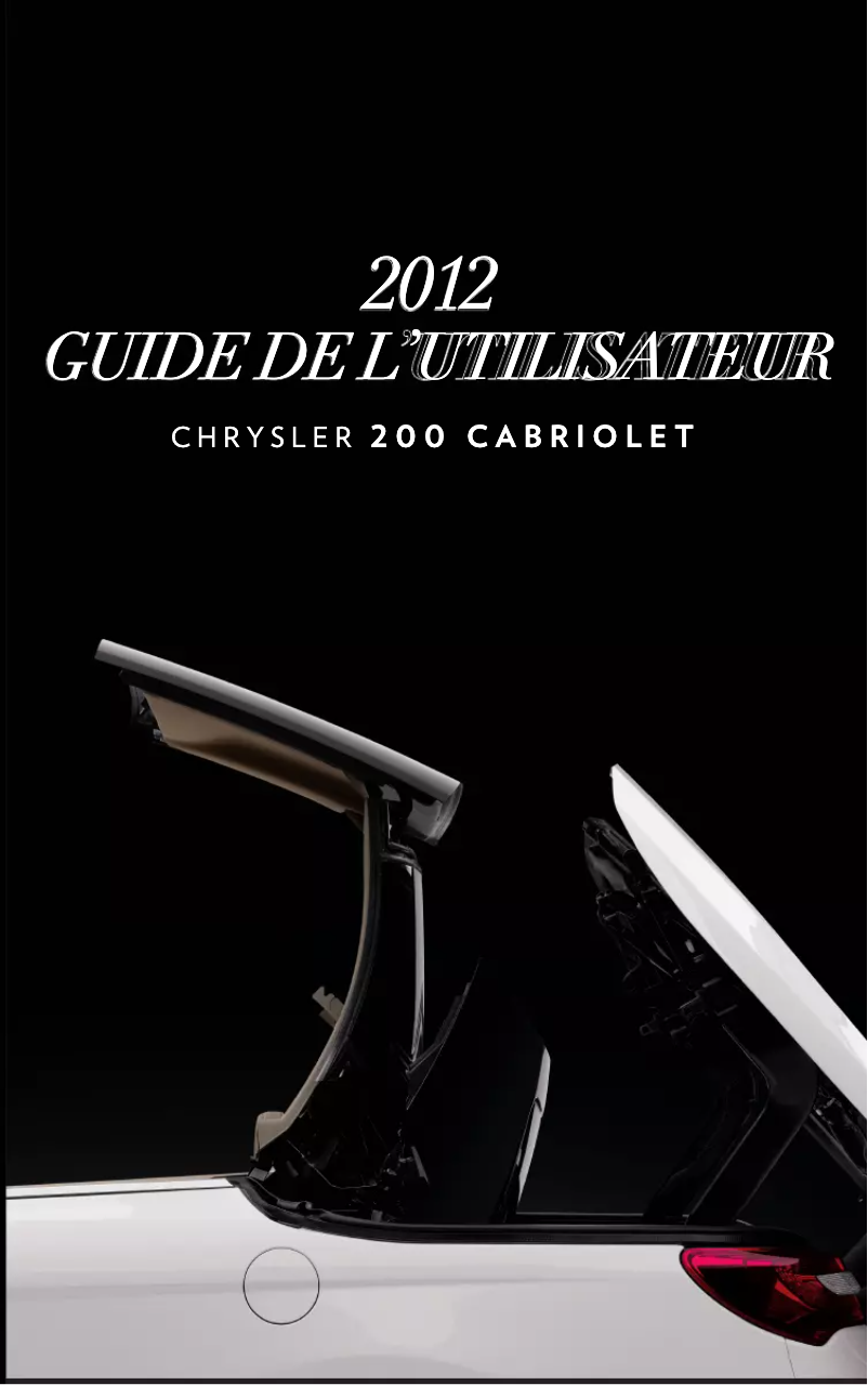 Image de la première page du manuel de l'appareil Cabriolet 200 (2012)