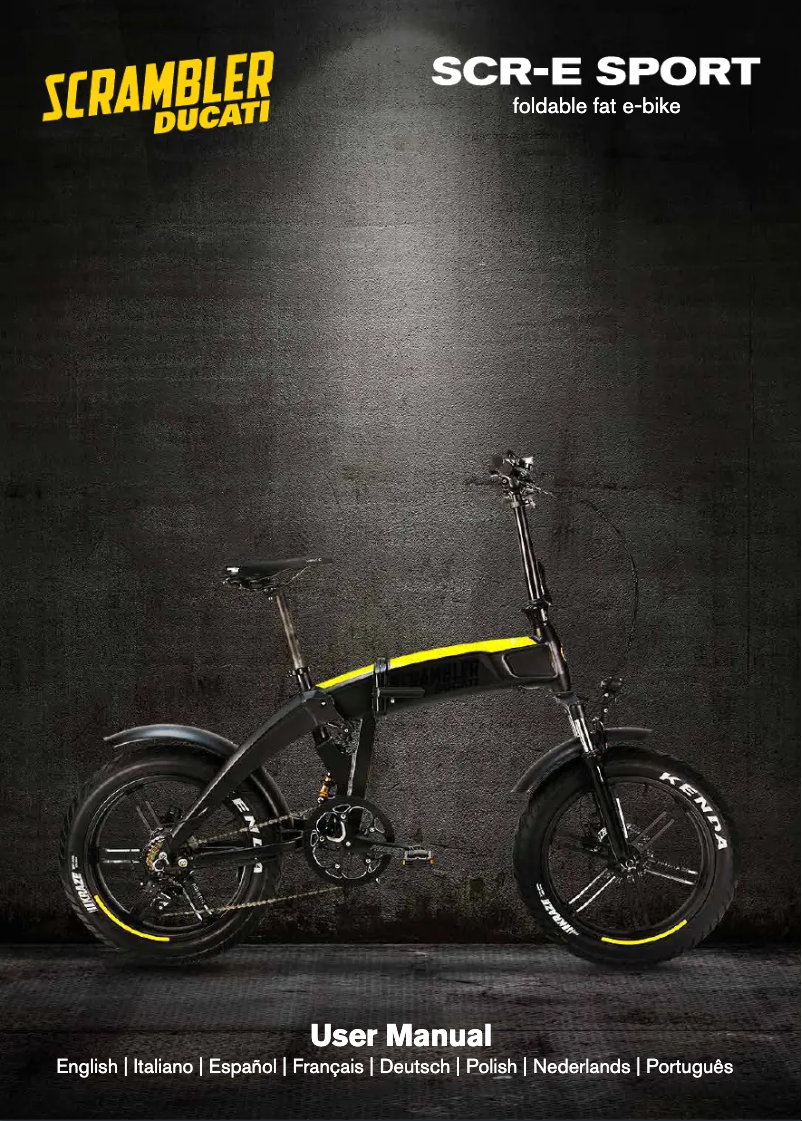 Page 1 de la notice Manuel utilisateur Ducati Scrambler SCR-E Sport