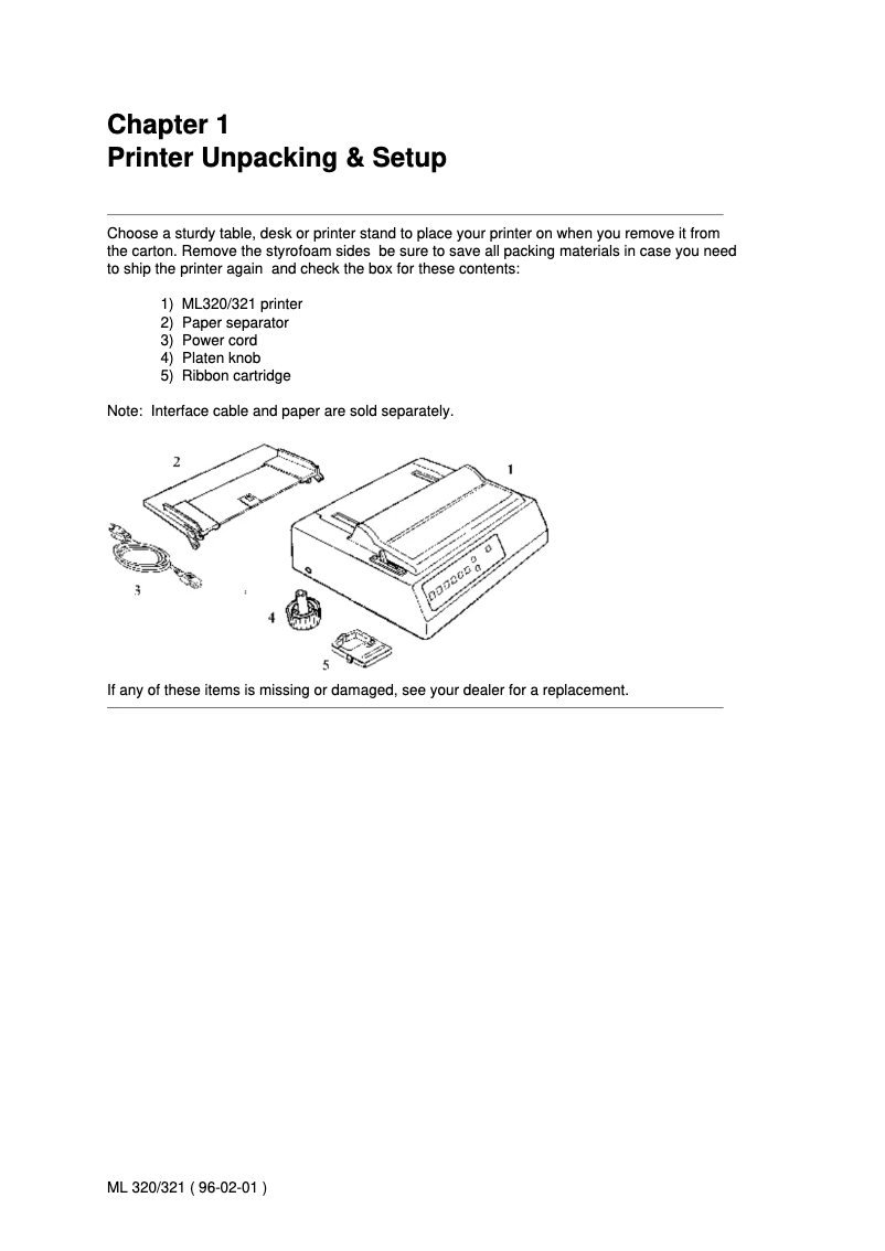 Image de la première page du manuel de l'appareil ML320 Elite