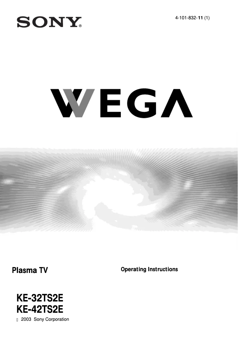 Page 1 de la notice Manuel utilisateur Sony KE-32TS2E
