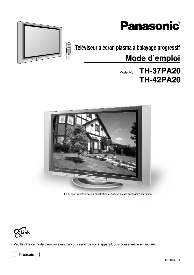 Página 1 del manual Manual de usuario Panasonic Viera TH-42PA20E
