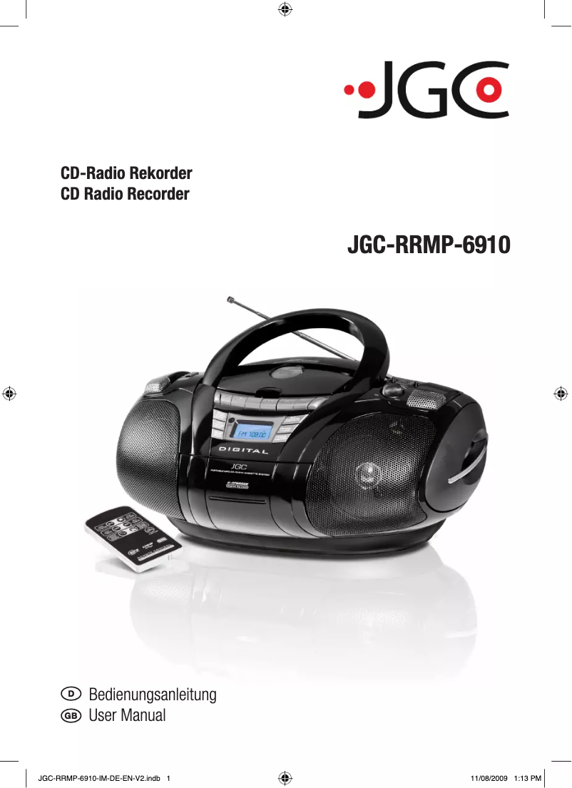 Page n°1 - Manuel utilisateur JGC RRMP-6910