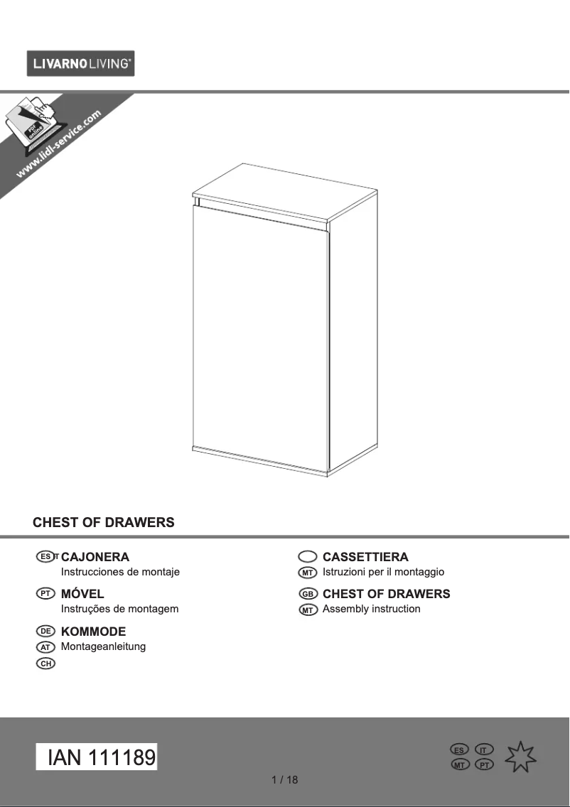 Page 1 de la notice Manuel utilisateur Livarno Lux IAN 111189