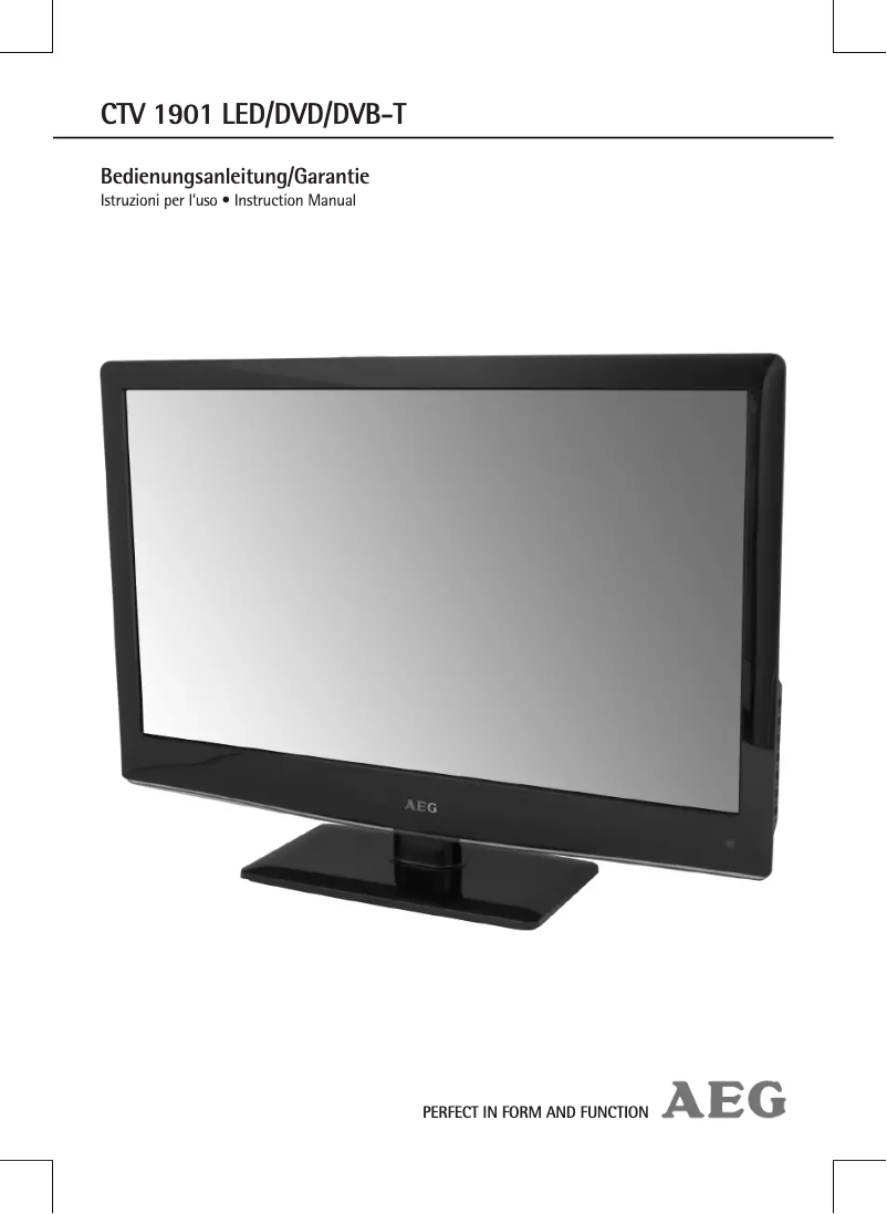 Page n°1 - Manuel utilisateur AEG CTV 1901(I)