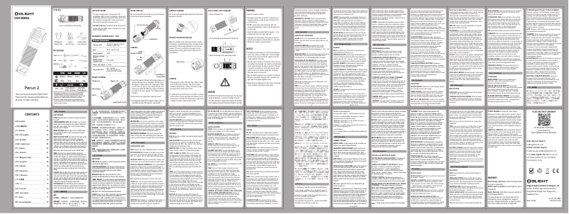 Page 1 de la notice Manuel utilisateur Olight Perun 2