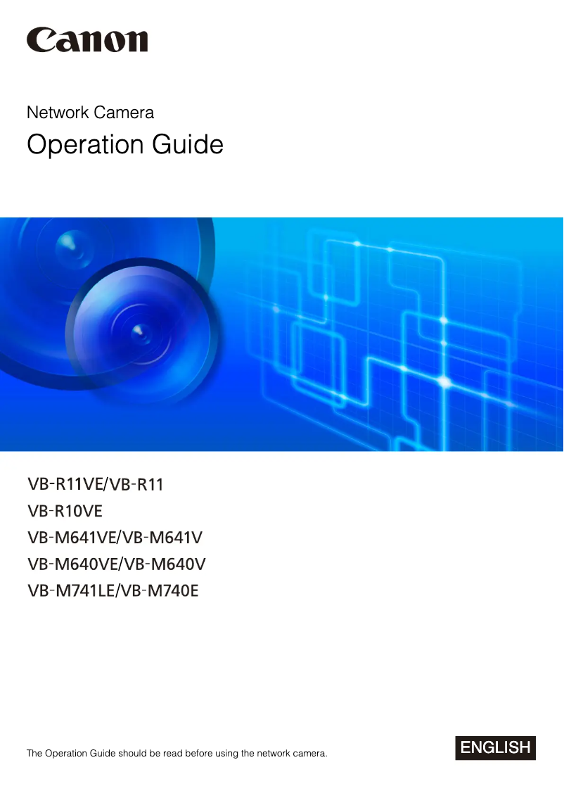 Página 1 del manual Manual de usuario Canon VB-M640VE