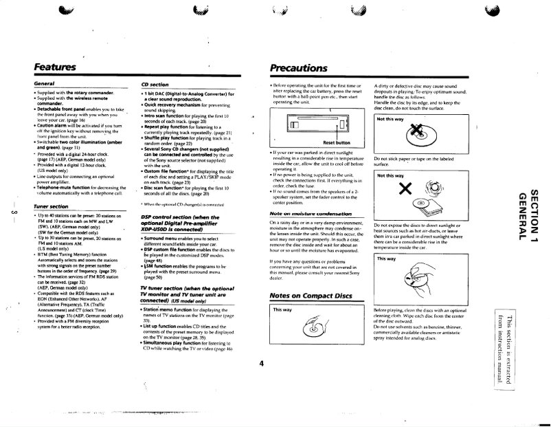 Imagen de la primera página del manual del dispositivo CDX-900
