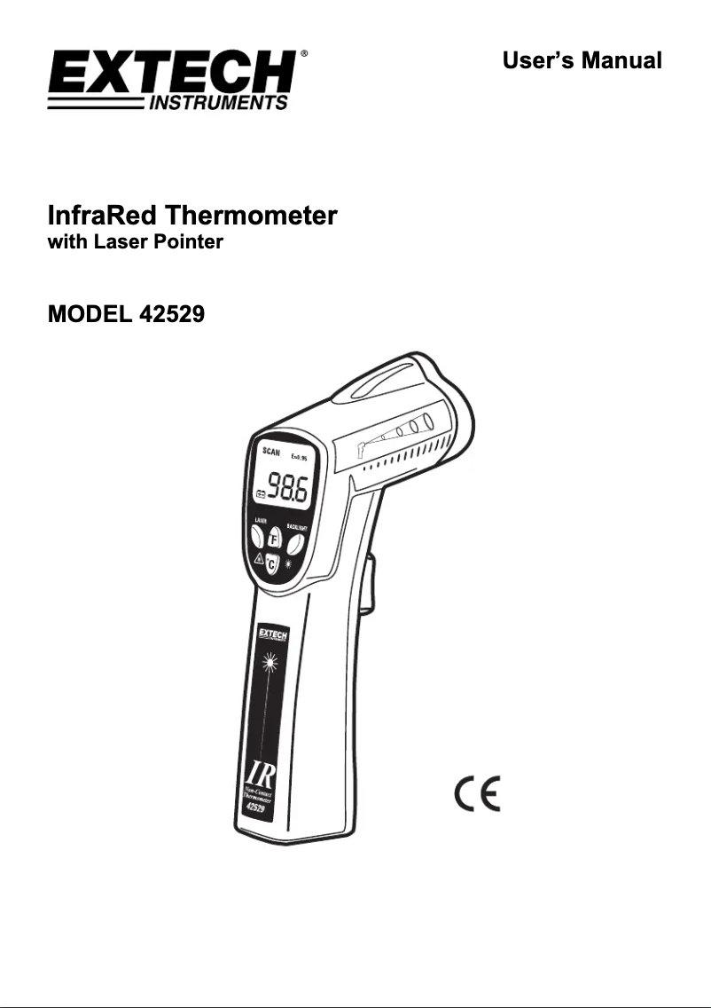 Page 1 de la notice Manuel utilisateur Extech 42529