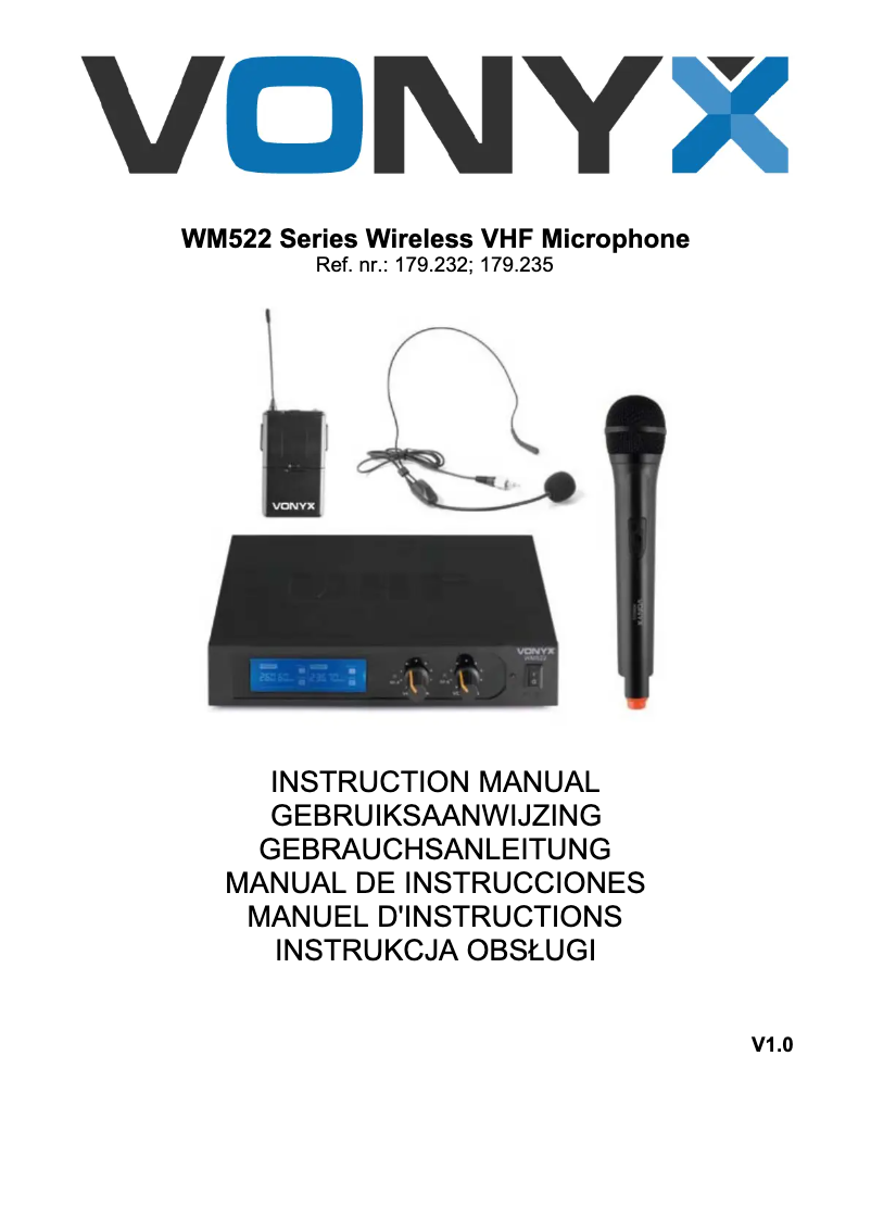 Página 1 del manual Manual de usuario Vonyx WM522