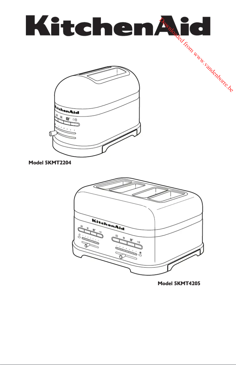 Page 1 de la notice Manuel utilisateur KitchenAid Artisan 5KMT2204