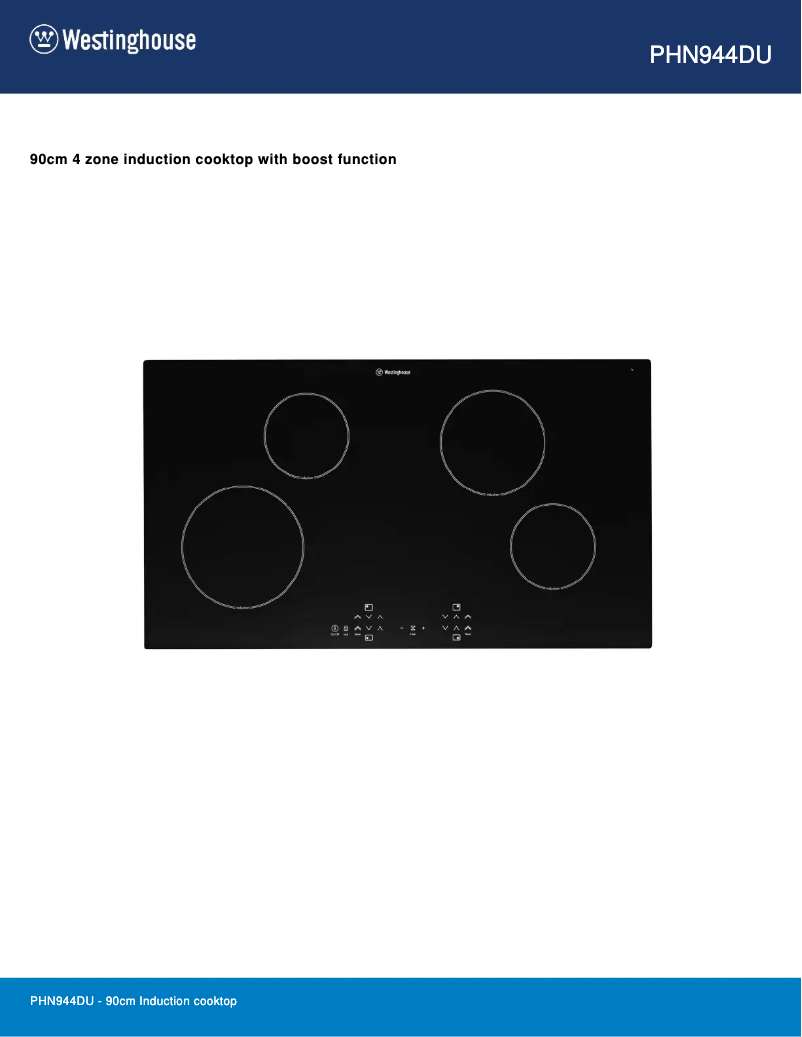 Page n°1 - Fiche technique Westinghouse PHN944DU