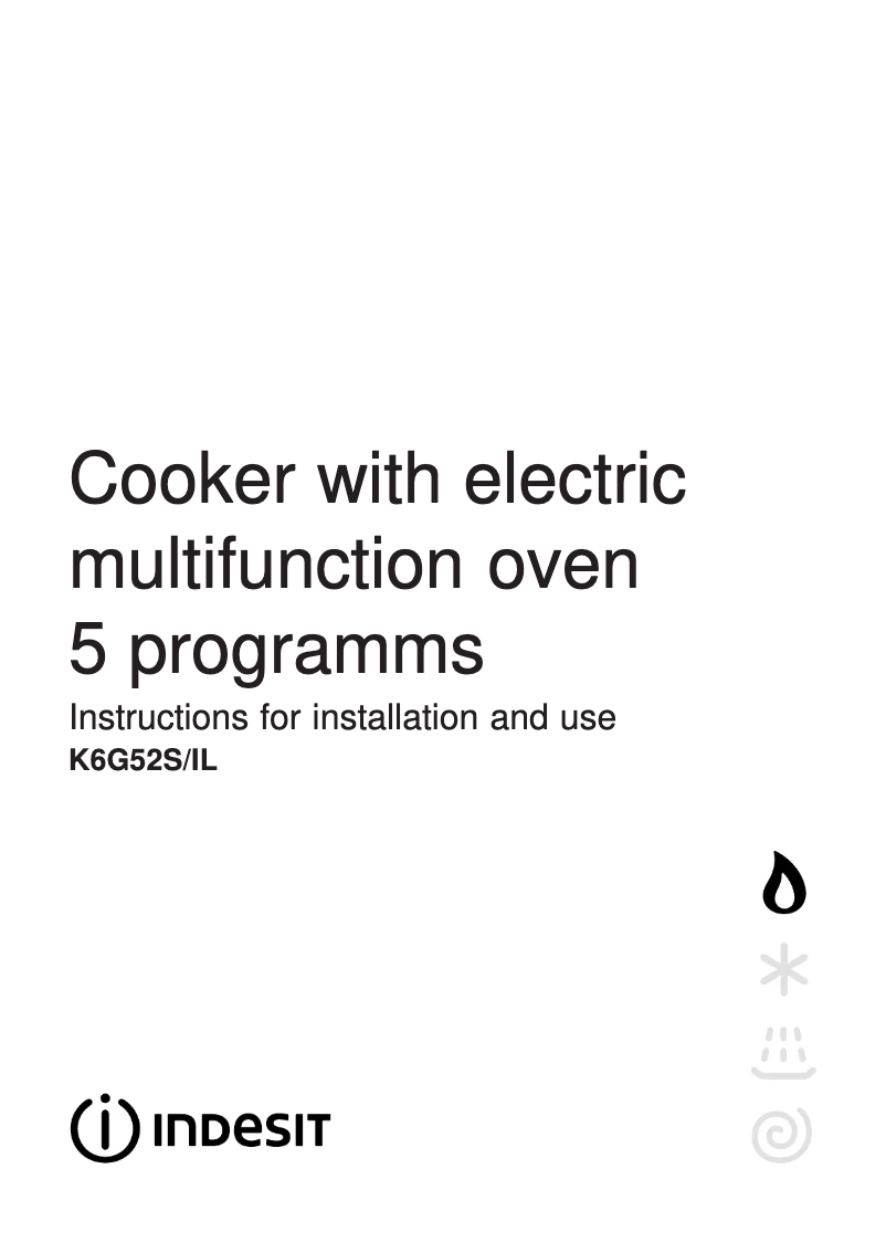 Page 1 de la notice Manuel utilisateur Indesit K6G52S(W)/IL