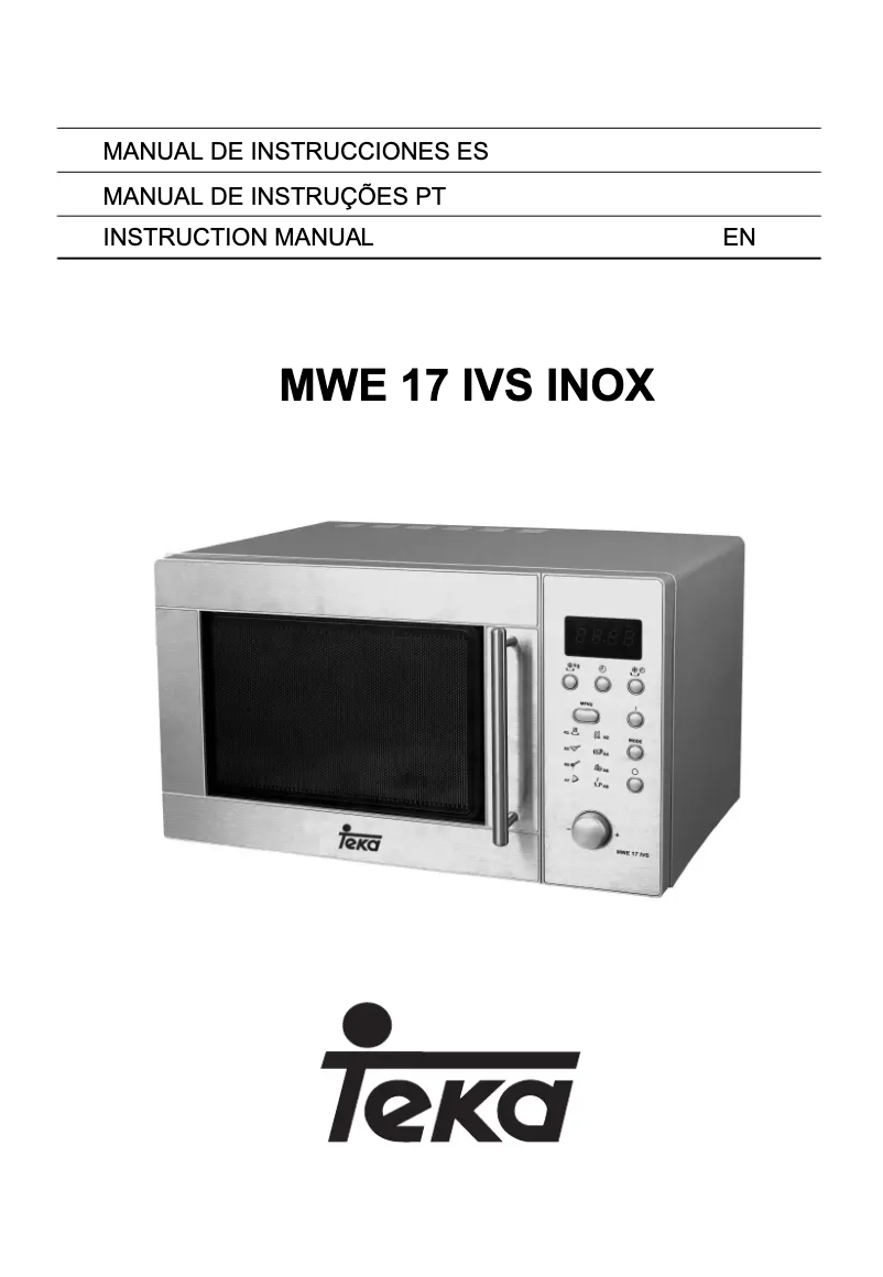 Page 1 de la notice Manuel utilisateur Teka MWE 17 IVS INOX