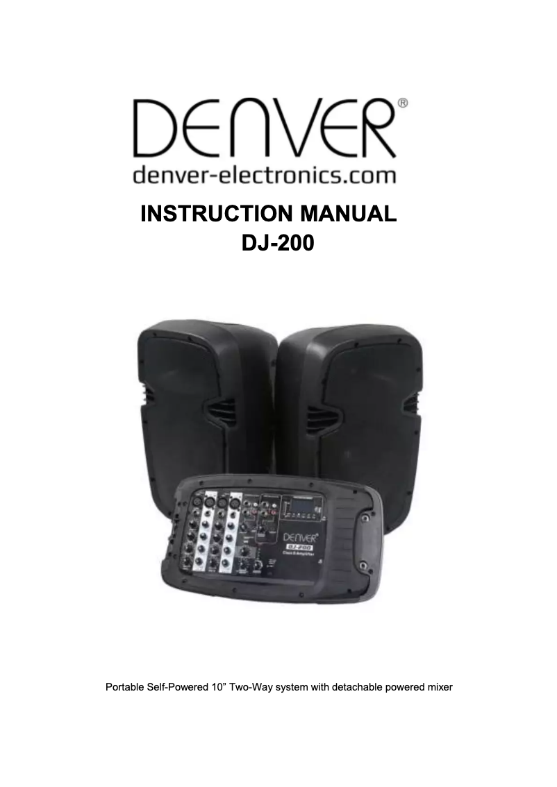 Imagen de la primera página del manual del dispositivo DJ-200