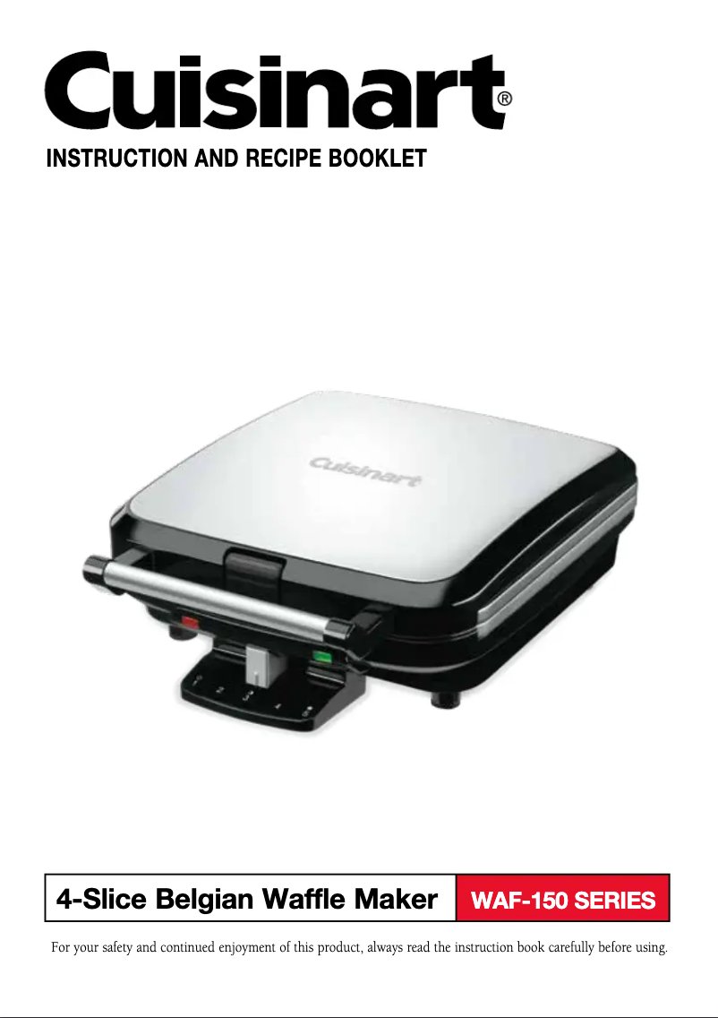 Page 1 de la notice Manuel utilisateur Cuisinart WAF-150
