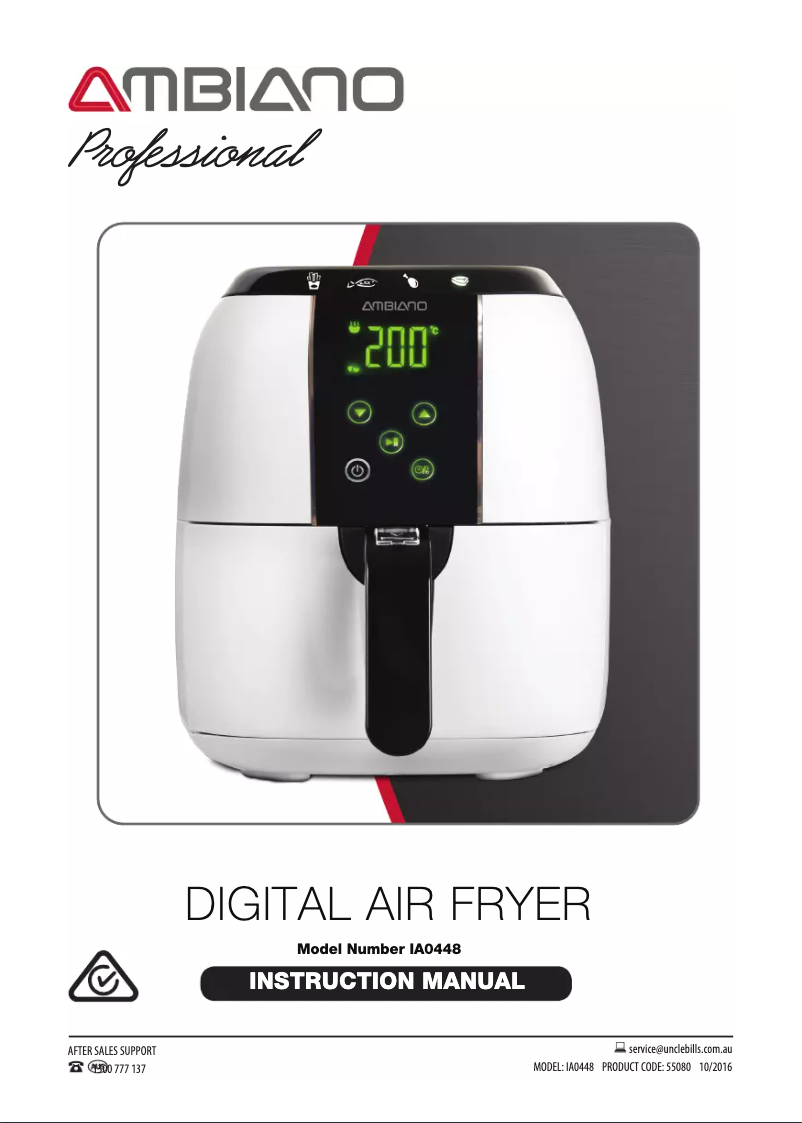 Image de la première page du manuel de l'appareil IA0448