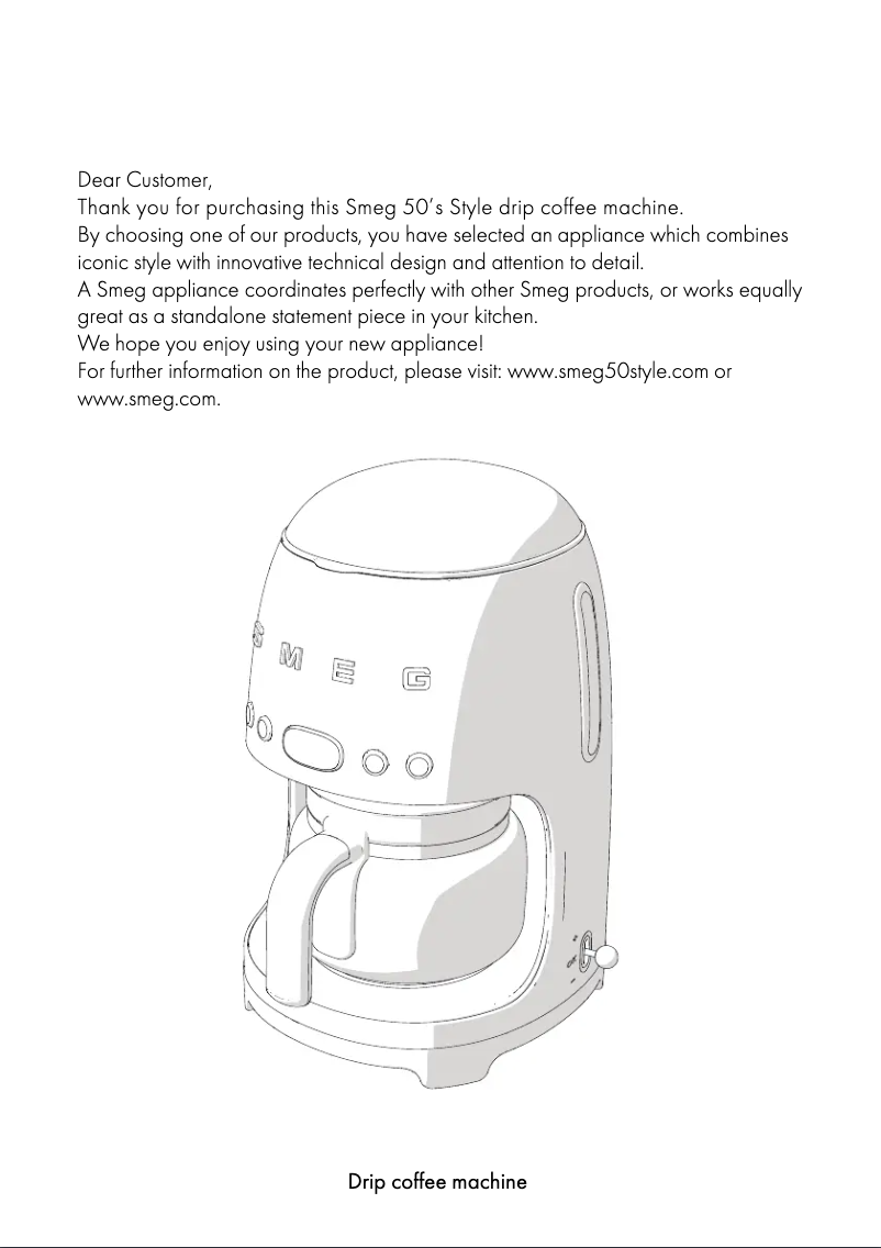Page n°1 - Manuel utilisateur Smeg DCF01