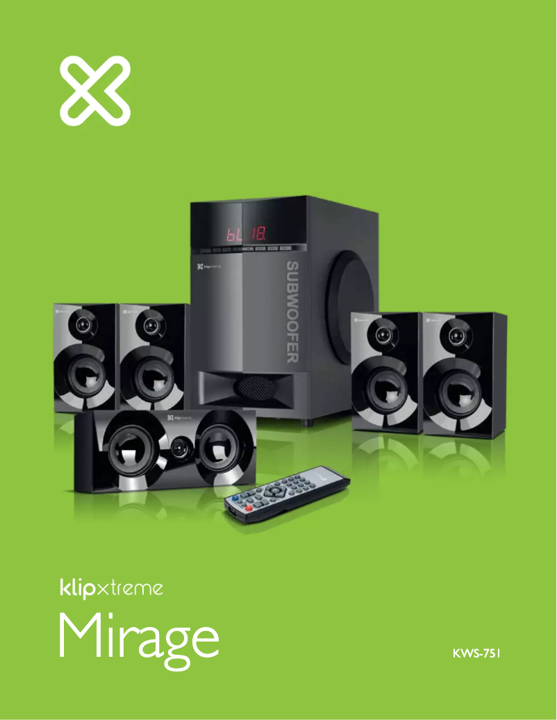 Page n°1 - Manuel utilisateur Klip Xtreme KWS-751