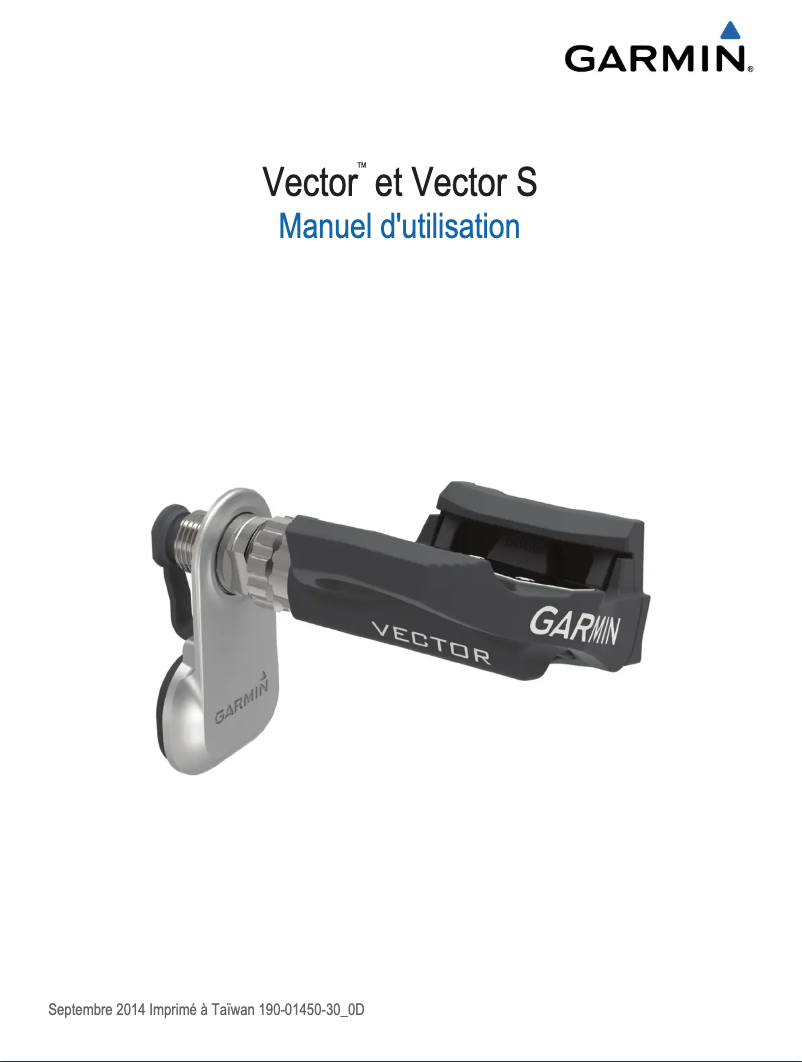 Page 1 de la notice Manuel utilisateur Garmin Vector