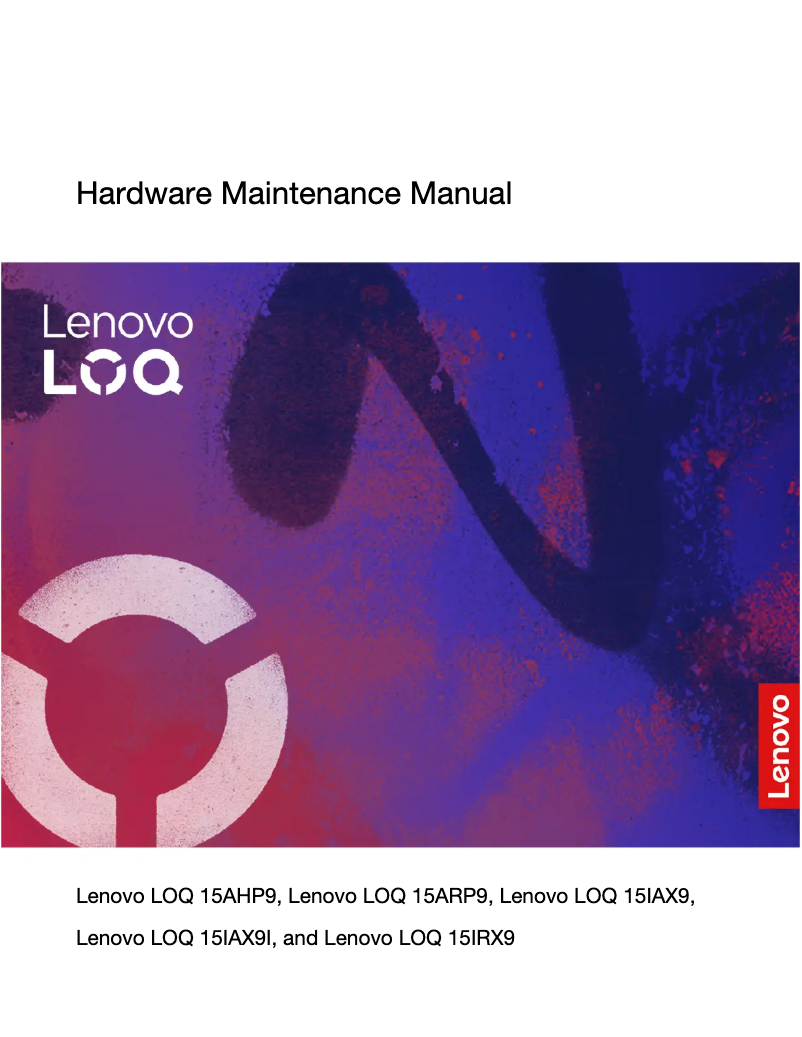 Page n°1 - Manuel utilisateur Lenovo LOQ 15AHP9