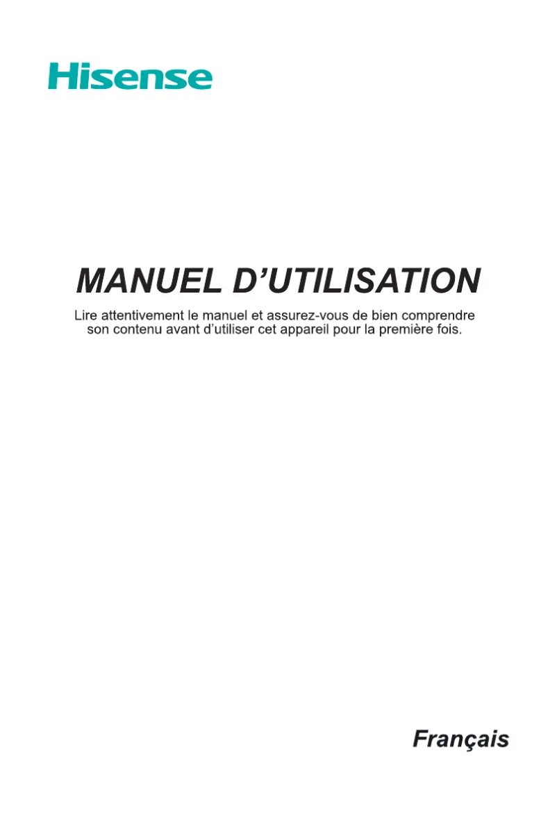 Page 1 de la notice Manuel utilisateur Hisense 58K700