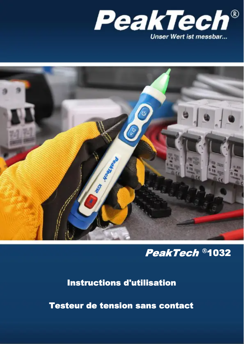 Page n°1 - Manuel utilisateur PeakTech 1032