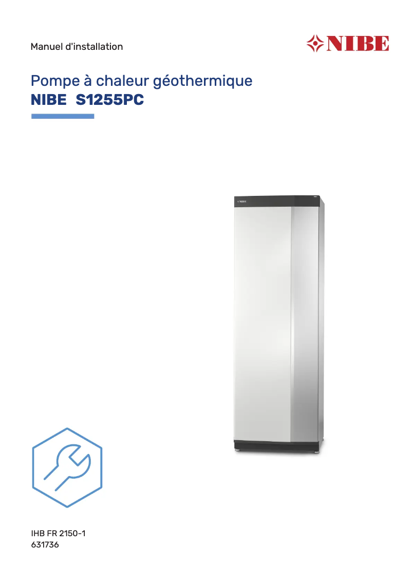 Page 1 de la notice Guide d'installation Nibe S1255 PC