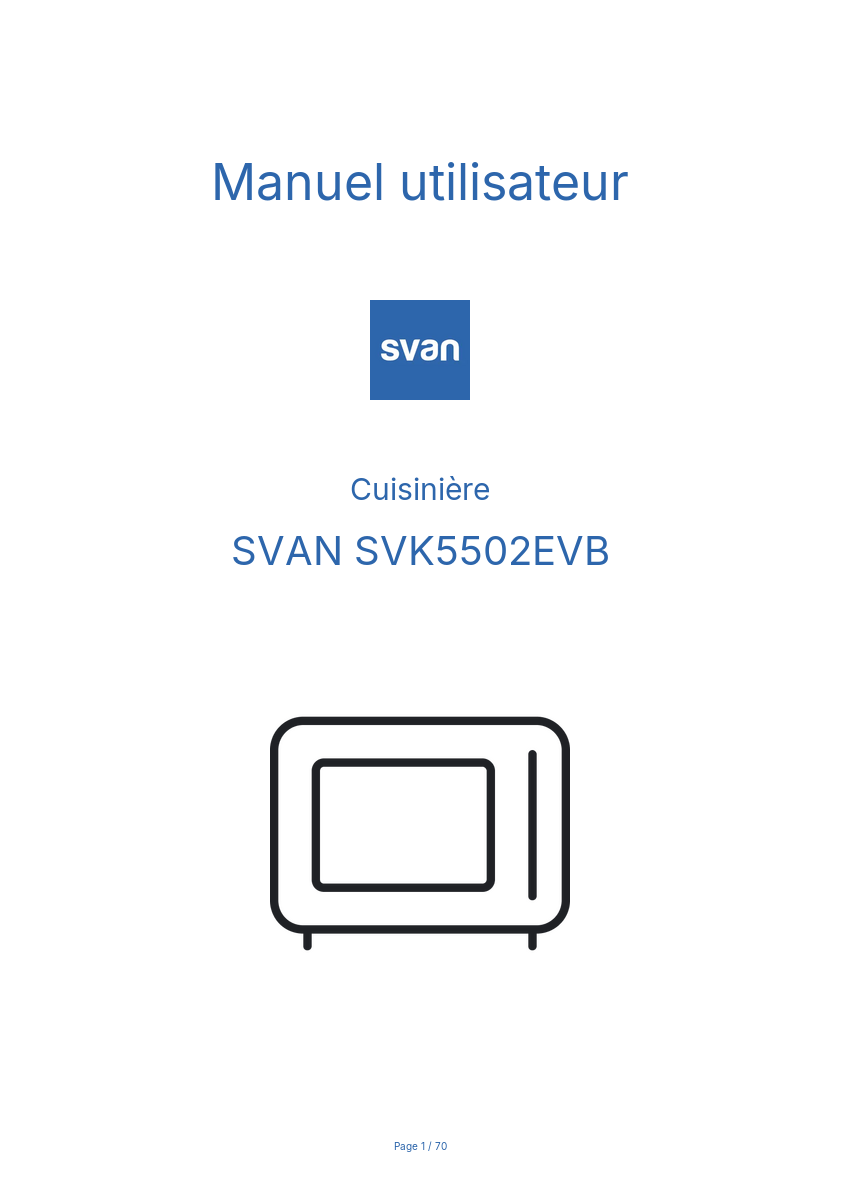 Page n°1 - Manuel utilisateur SVAN SVK5502EVB