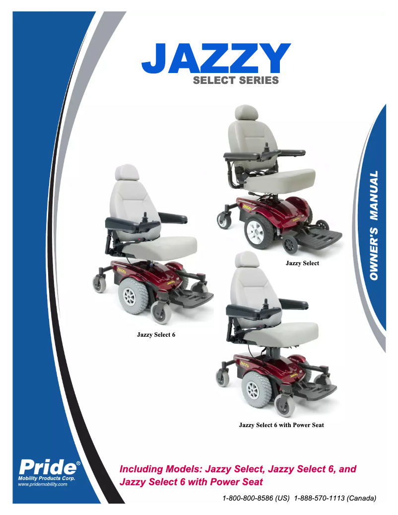 Image de la première page du manuel de l'appareil Jazzy Select 6