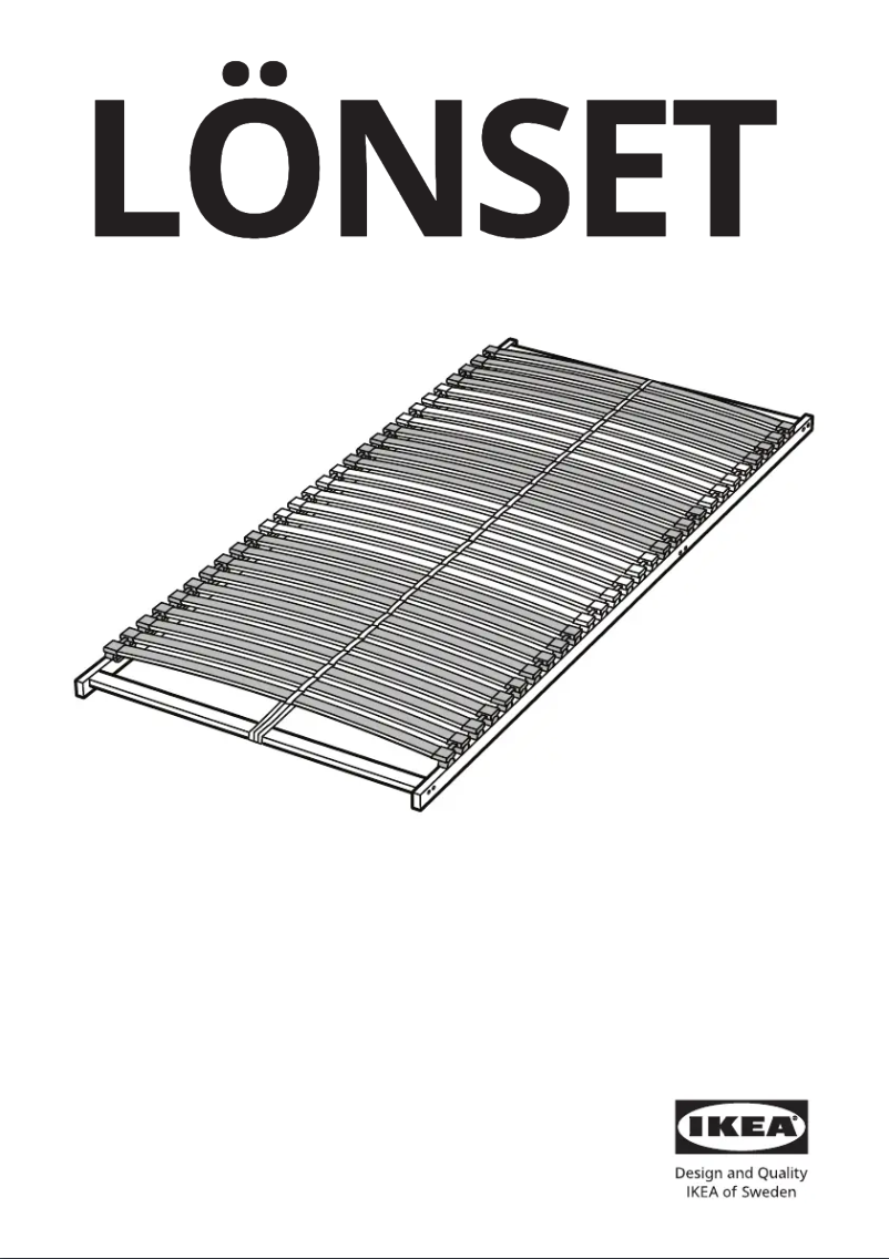 Page 1 de la notice Manuel utilisateur Ikea LÖNSET 702.787.06