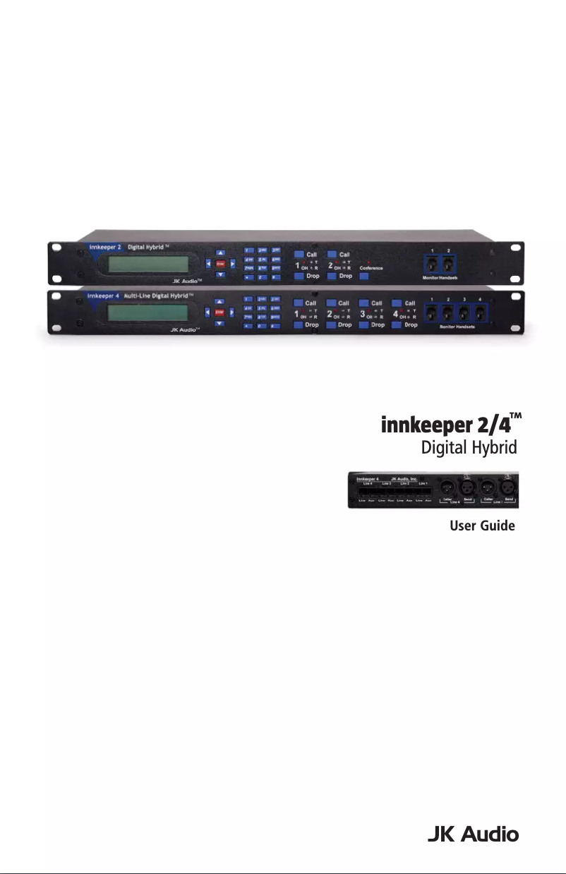Page n°1 - Manuel utilisateur JK Audio Innkeeper 4