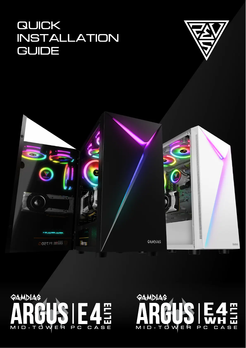 Page 1 de la notice Manuel utilisateur Gamdias Argus E4 Elite