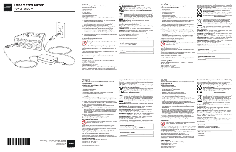 Image de la première page du manuel de l'appareil T1 ToneMatch