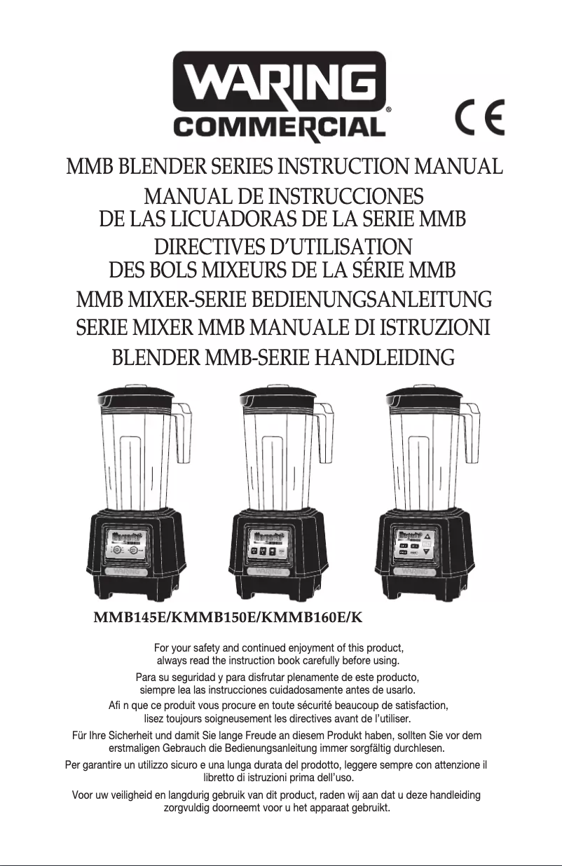 Page n°1 - Manuel utilisateur Waring Commercial MMB145E/K