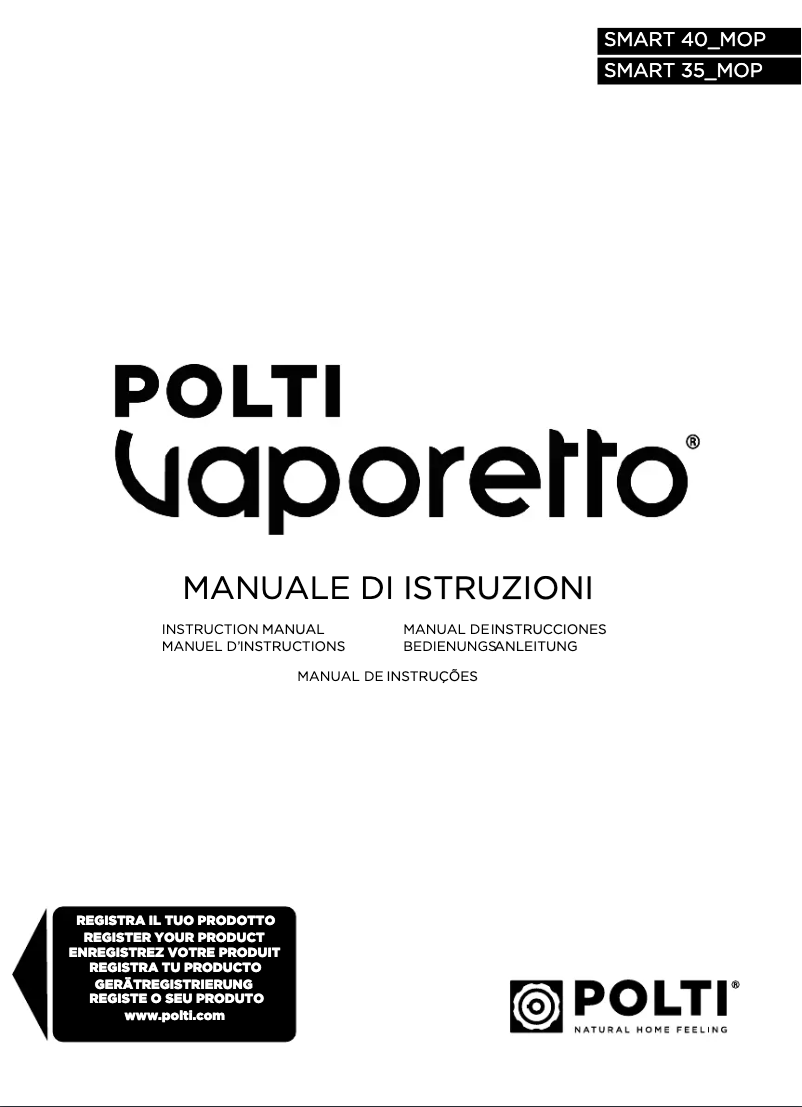 Page n°1 - Manuel utilisateur Polti Vaporetto Smart 40 MOP
