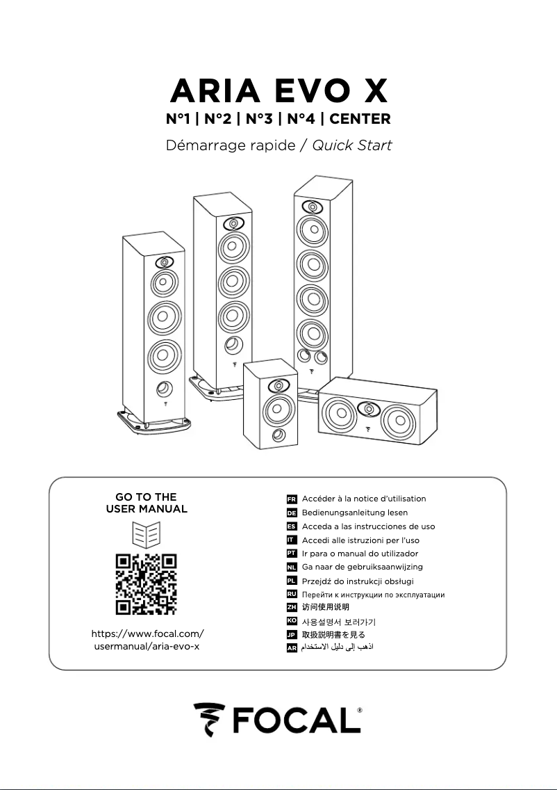 Imagen de la primera página del manual del dispositivo Aria Evo X