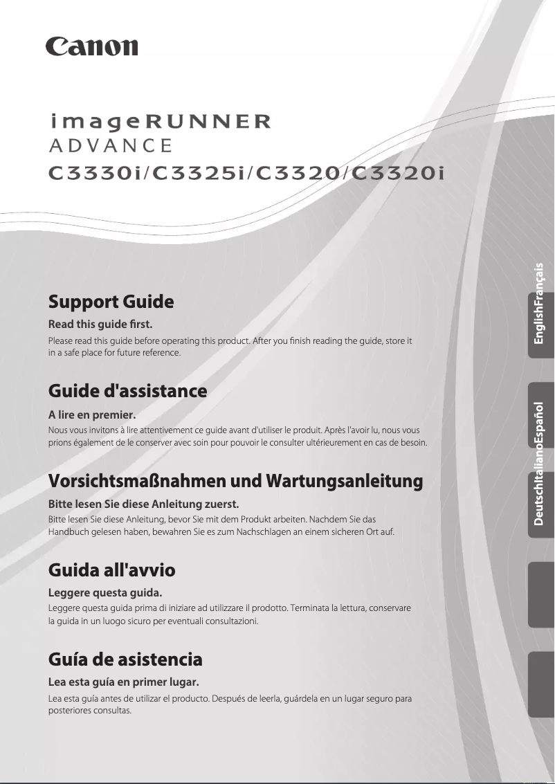 Page n°1 - Manuel utilisateur Canon imageRUNNER ADVANCE C3330i