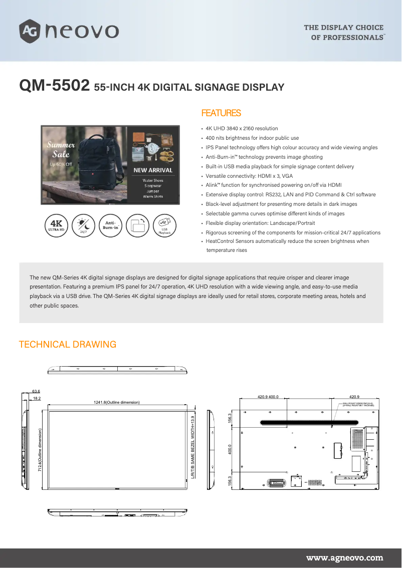 Image de la première page du manuel de l'appareil QM-5502