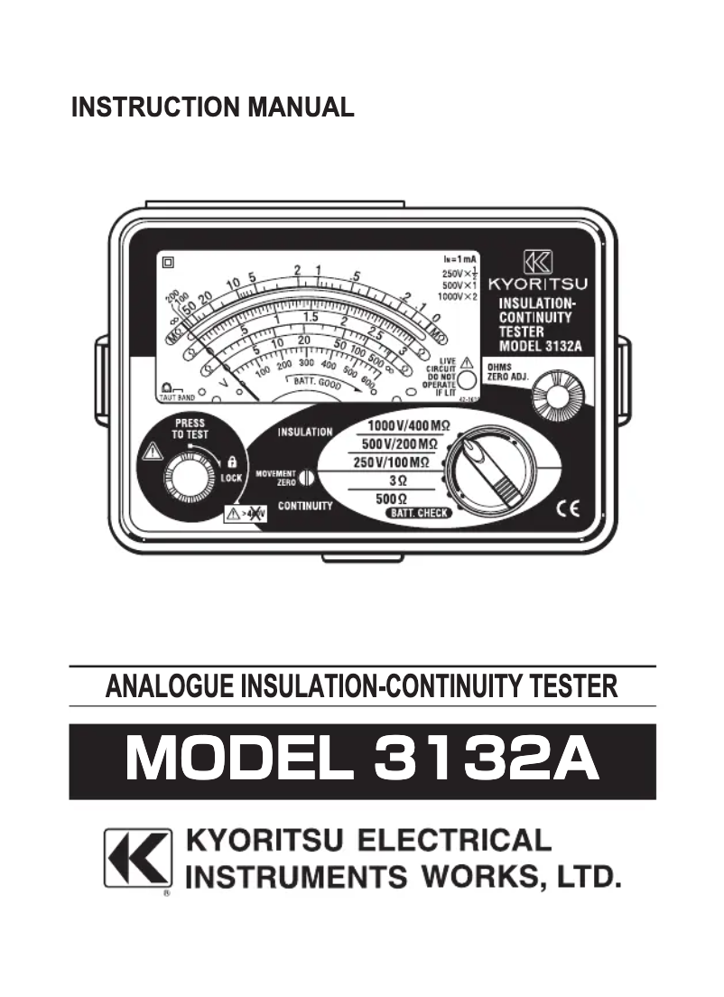 Image de la première page du manuel de l'appareil 3132A