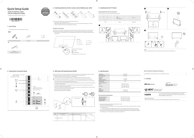 Page n°1 - Manuel utilisateur Samsung HG32NJ690FF