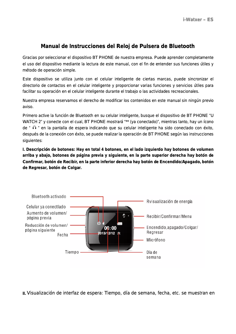 Page n°1 - Manuel utilisateur i-Joy i-Watxer