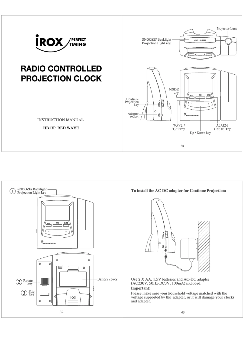 Page n°1 - Manuel utilisateur Irox HB13P