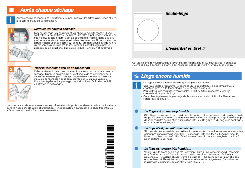 Page 1 de la notice Manuel utilisateur Bosch WTW84371FG