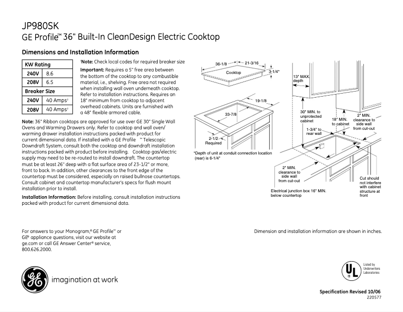 Image de la première page du manuel de l'appareil JP980SKSS